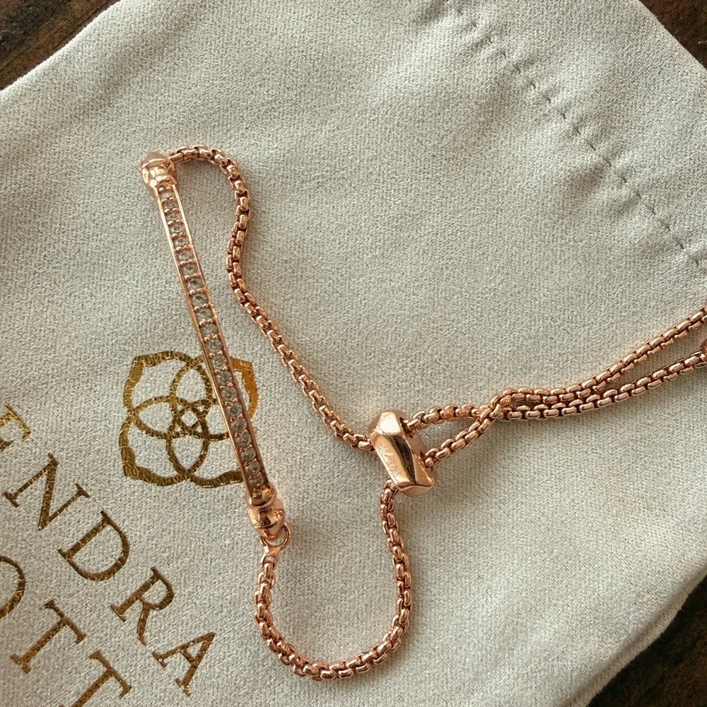 Kendra Scott Rose Gold Adjustable Chain Bracelet